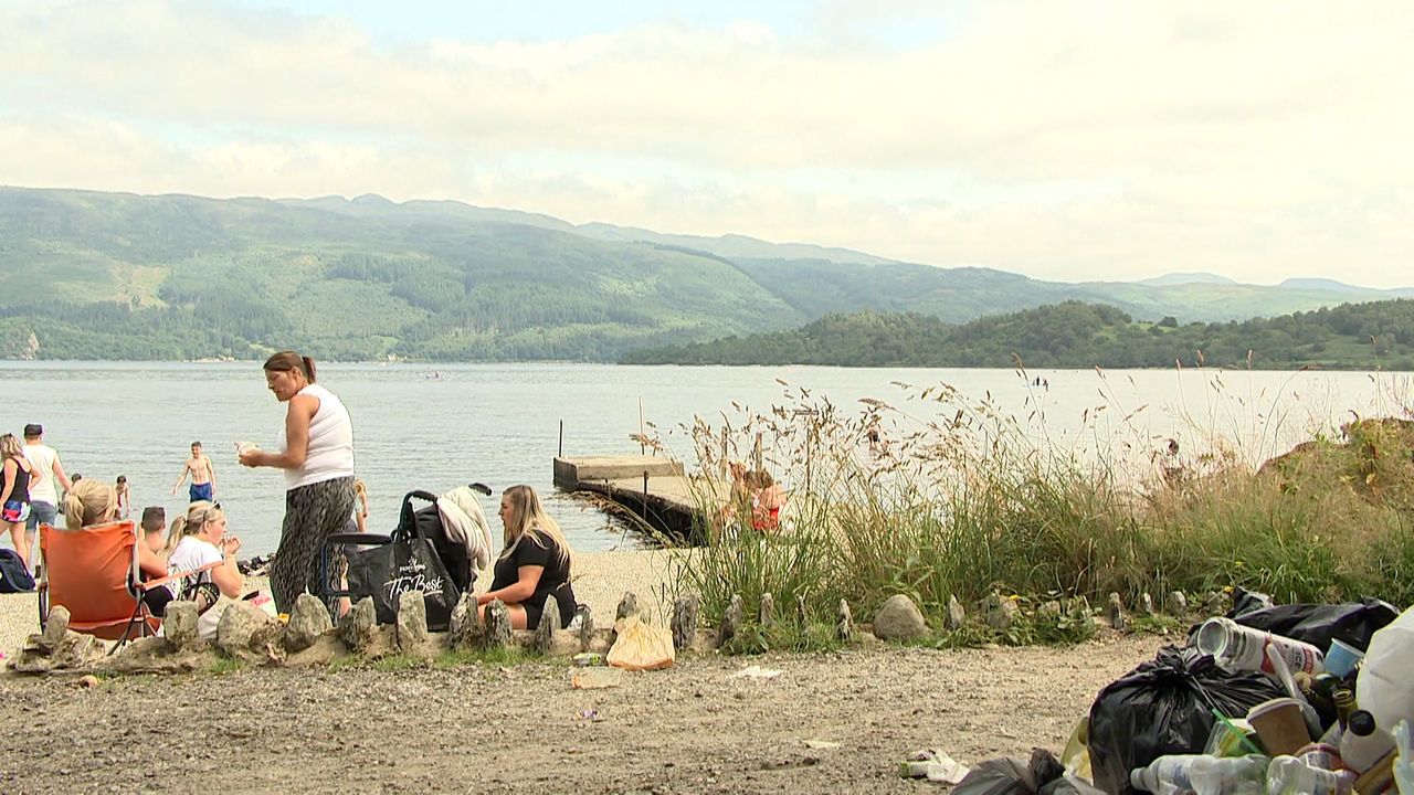 Locals in Luss are urging people to take their litter home.