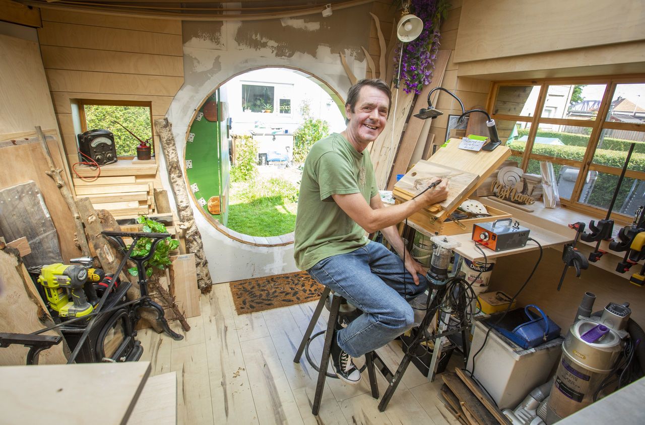 Grandad-of-one Ali spent six months and £2000 building the two-metre-tall shed.