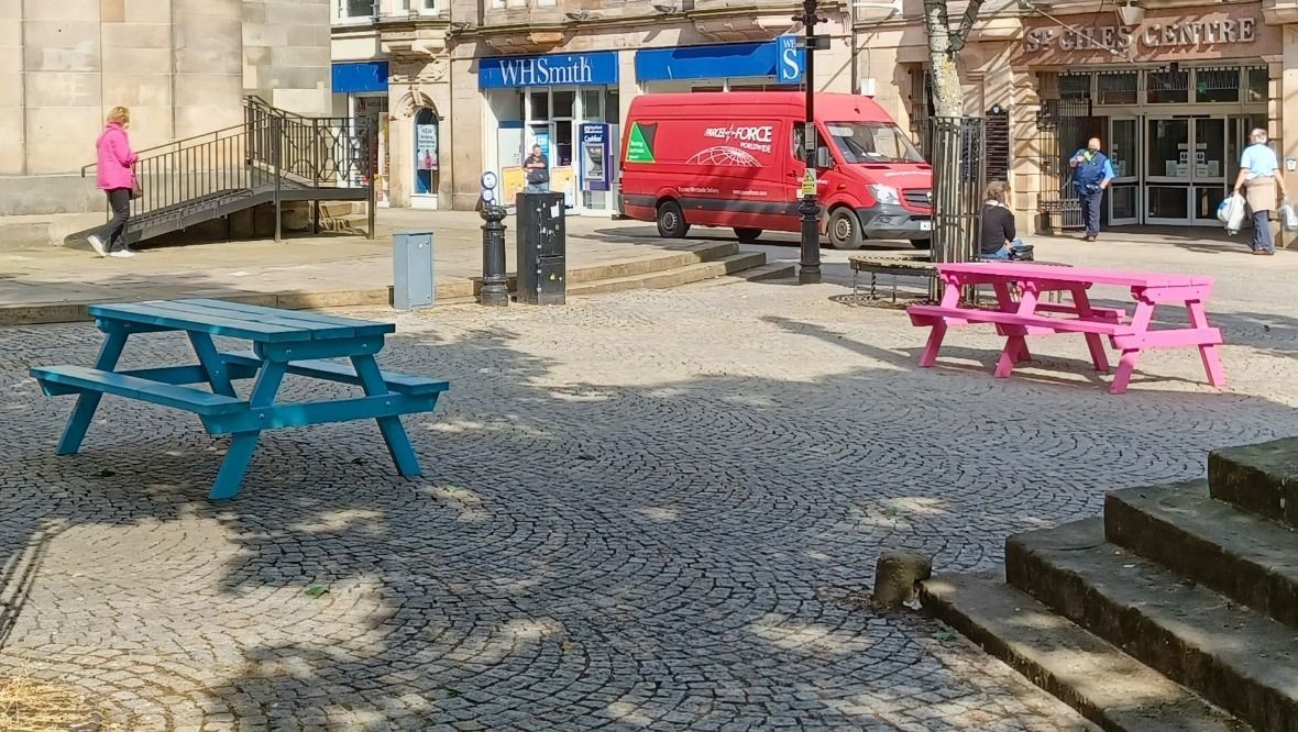 Community council defends colourful benches branded ‘ugly’