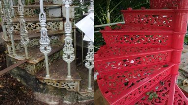 Spiral staircase at Botanic Gardens restored to former glory