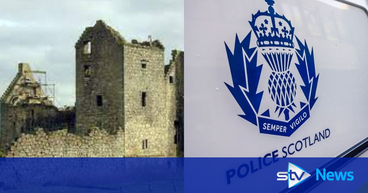 Large stones stolen from wall at ruined 16th century castle