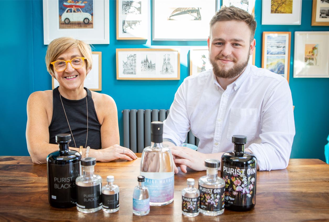 Bruce with his mother Colette Filippi, CEO of Purist Gin.