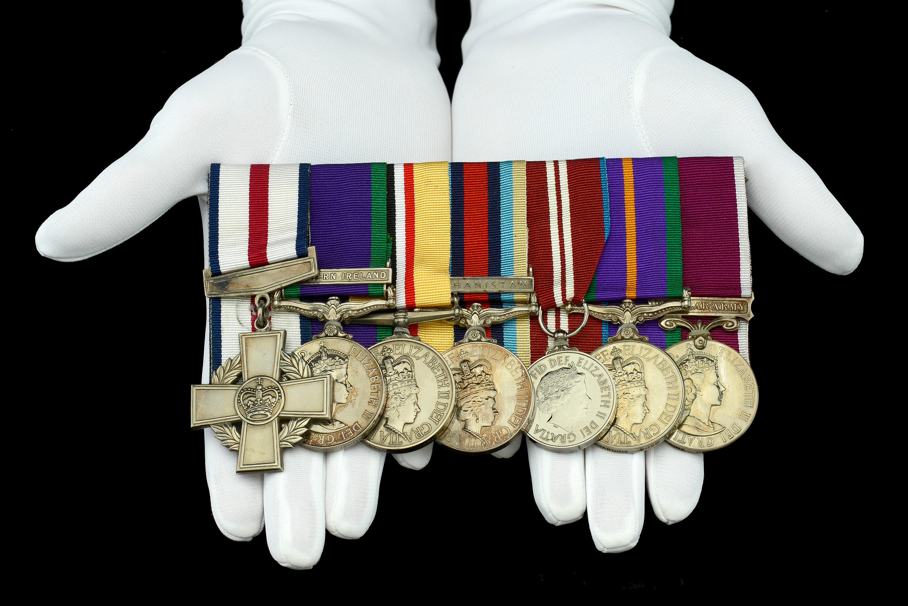 Shaun Garry Jardine ‘s medals including the CGC, far left.