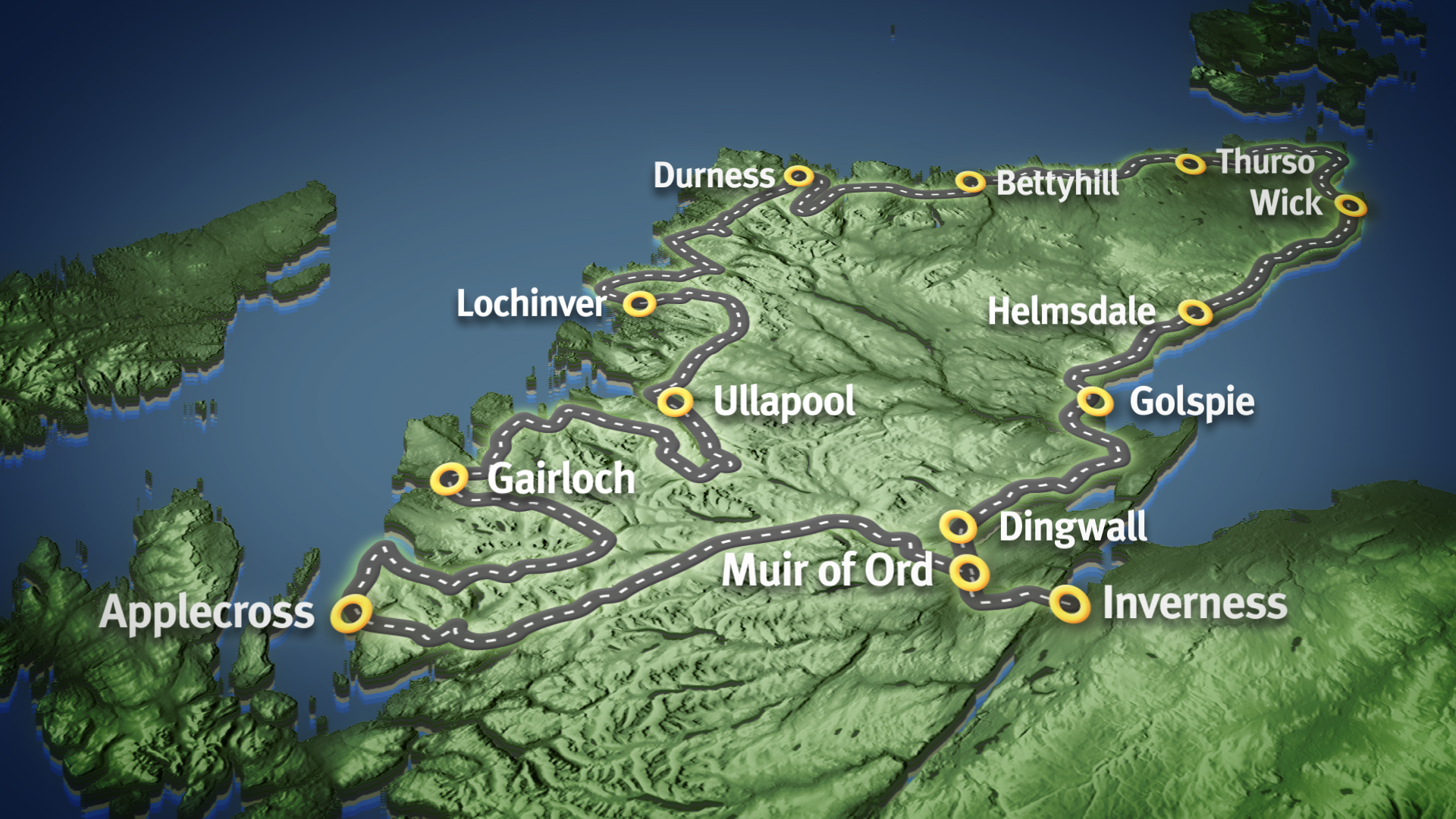 North Coast 500 map