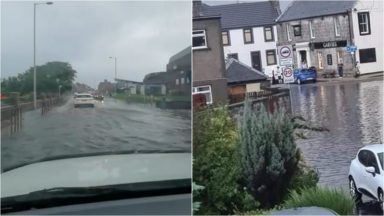 Flood patrols as heavy rain continues to batter Scotland