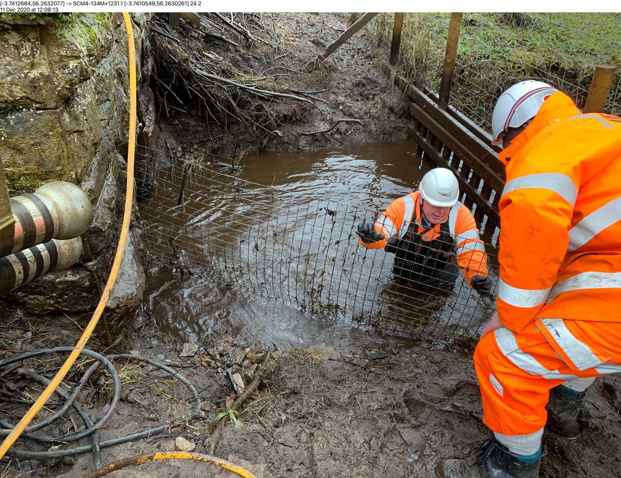 Perthshire Beaver tunnel under construction