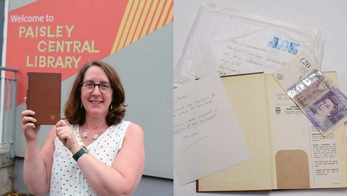 Library book returned 50 years late with apology and £20