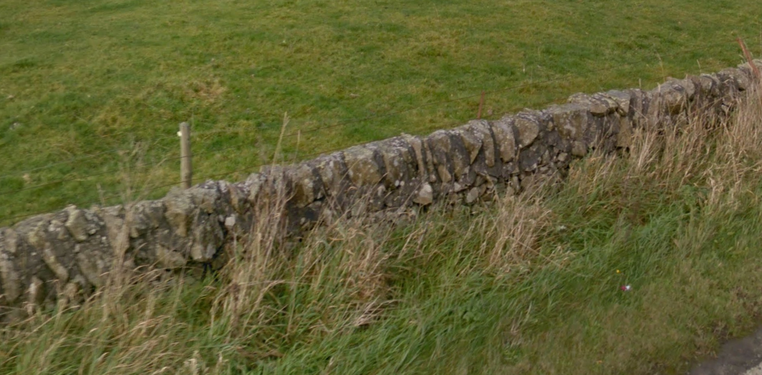 The crash caused the lorry, which was going at 55mph, to land on top of a dry stone wall.