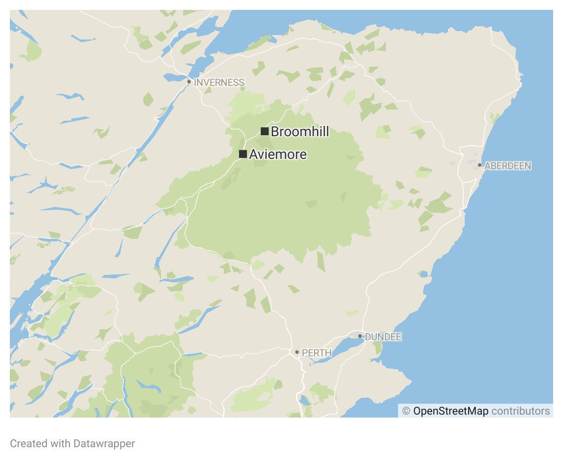 5025 will run between Aviemore and Broomhill.