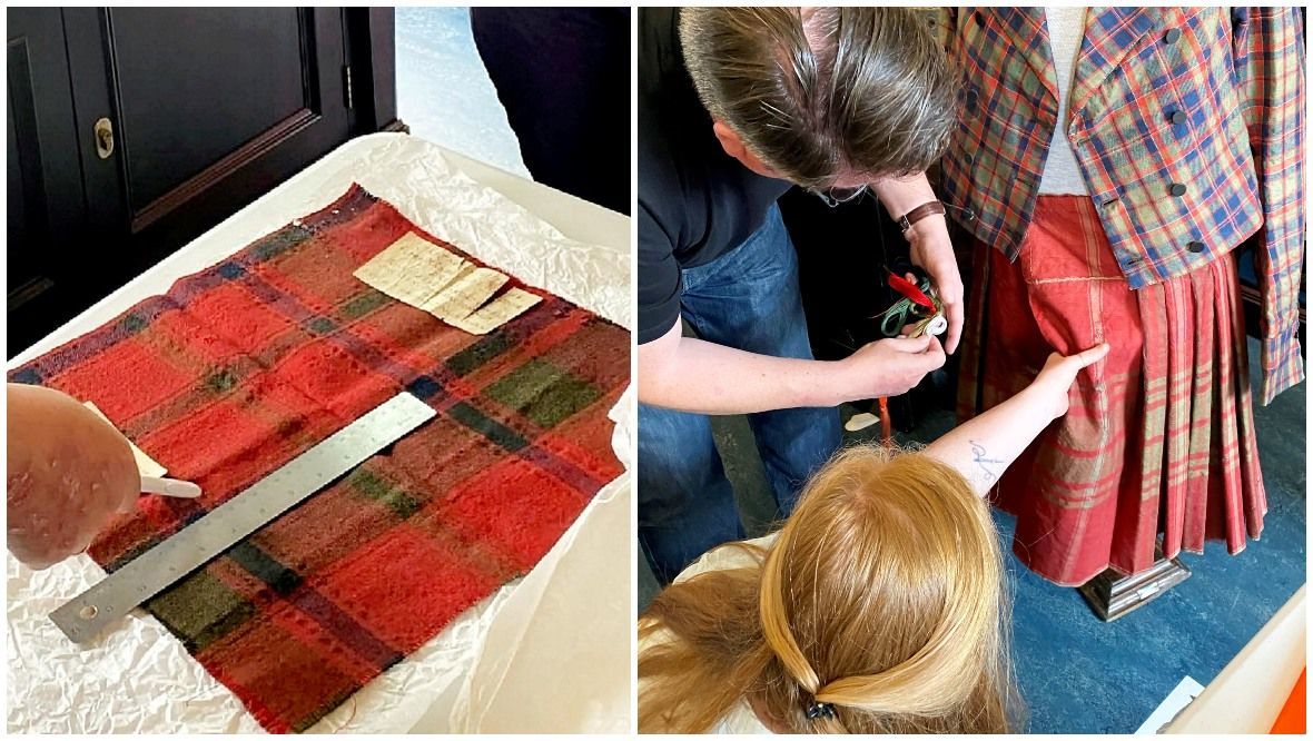 Scrap of tartan from Jacobite bride’s dress found at museum