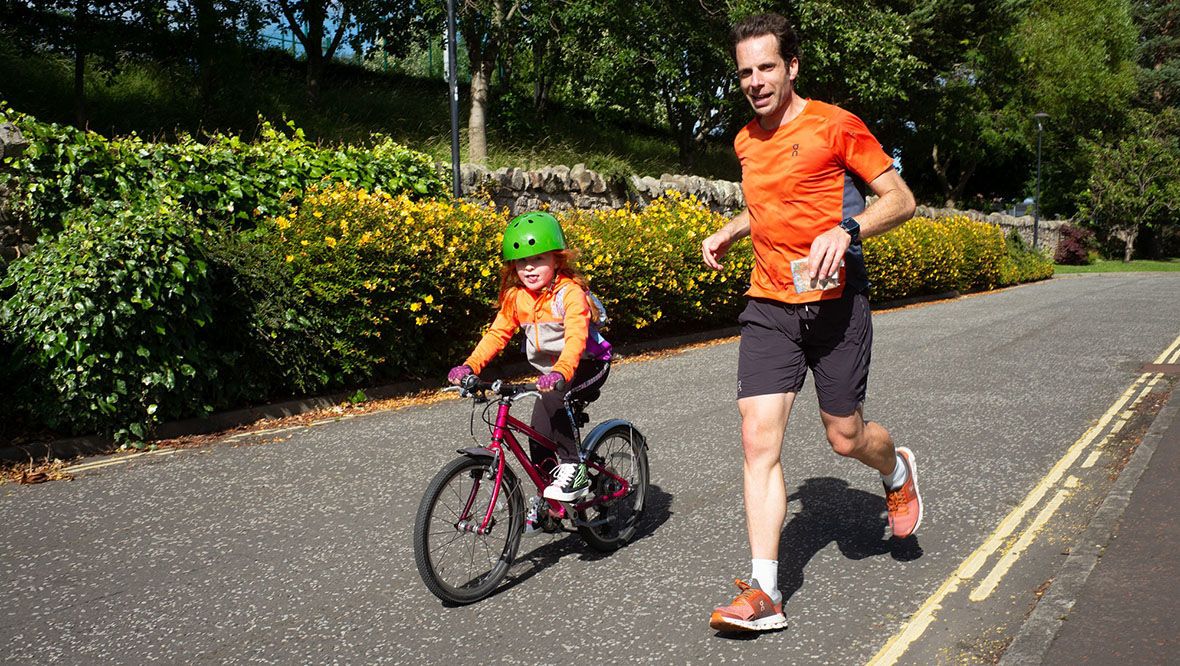 Mark Beaumont and daughter Harriet.