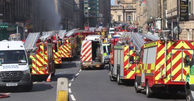 Fire crews still tackling blaze which damaged ‘Harry Potter’ cafe