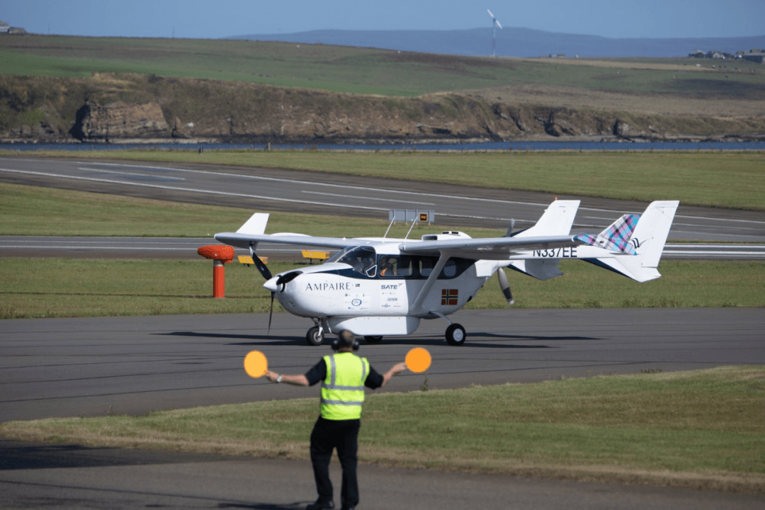 Scotland’s first electric plane launches from Orkney to Wick