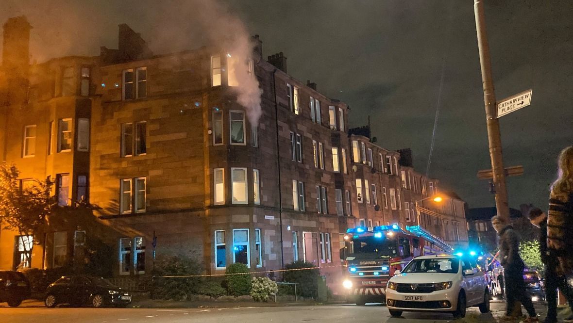 Person treated by ambulance crews after tenement fire