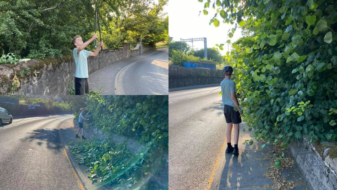 Autistic teen praised for clearing dangerous overgrown path