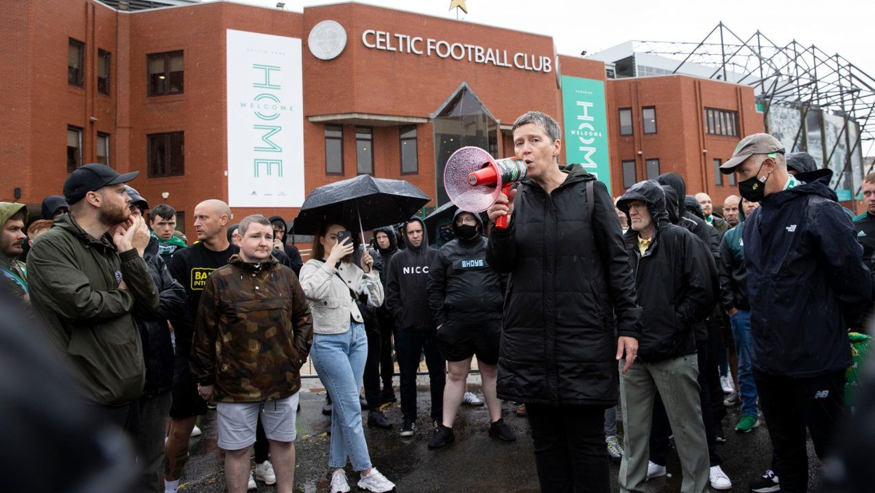 Celtic fans hold protest against board ahead of Dundee clash