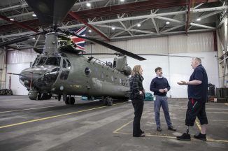 RAF dog handler reunited with Chinook crew that saved his life