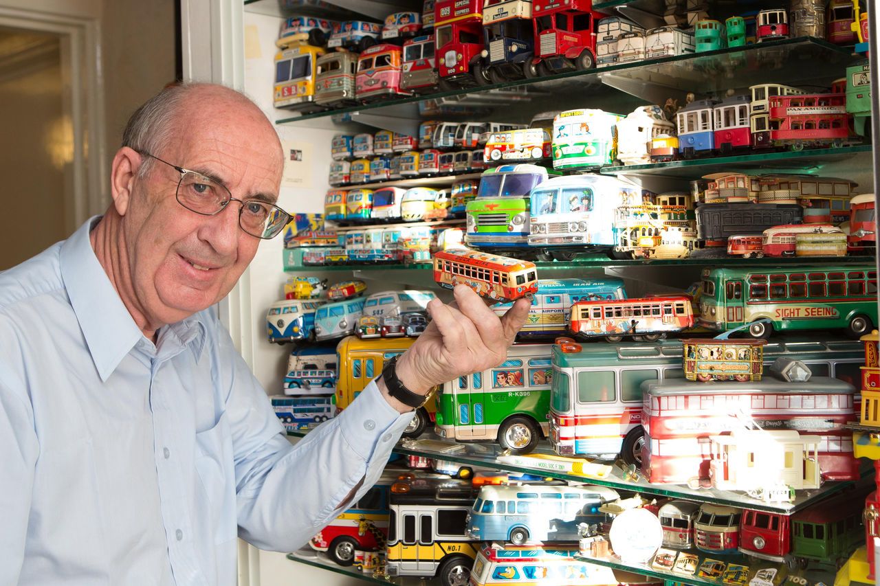 The collection features Dinky and Corgi toys. (SWNS)