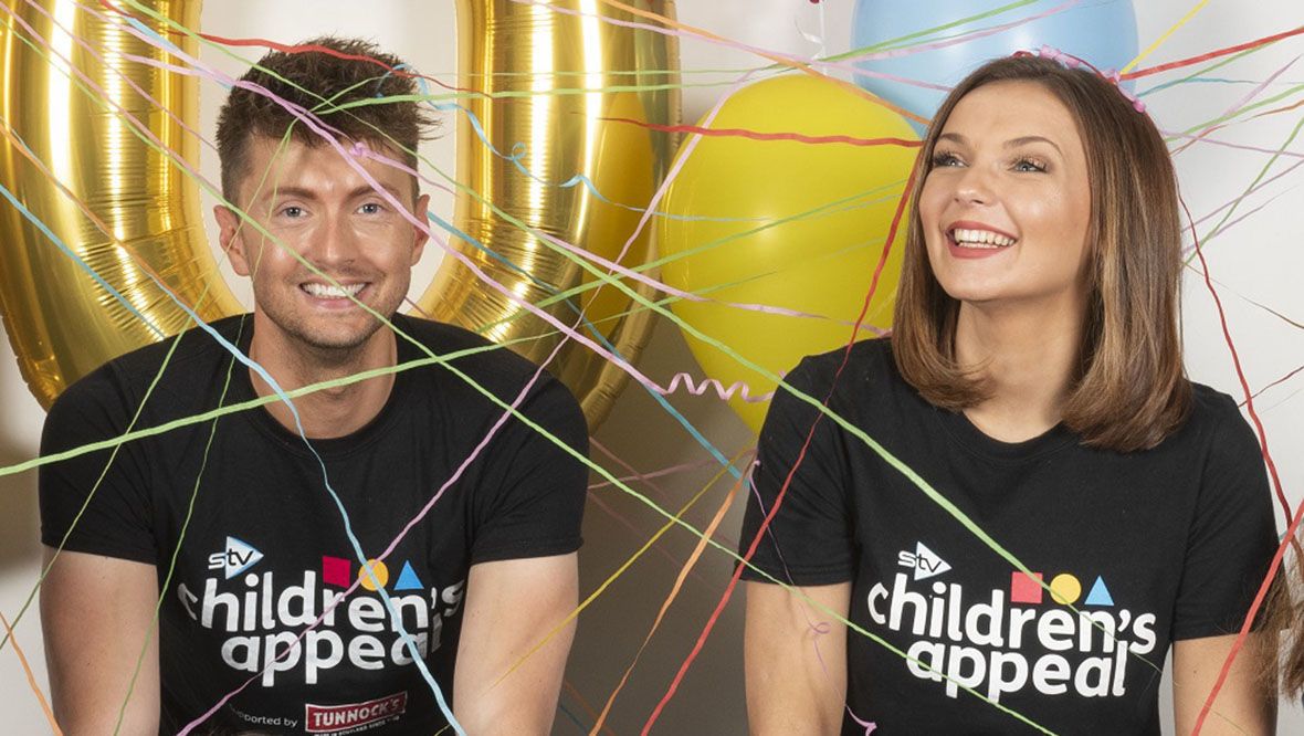Sean Batty and Sophie Wallace are helping STV Children’s appeal celebrate 10 years.  (Photo by Kirsty Anderson )