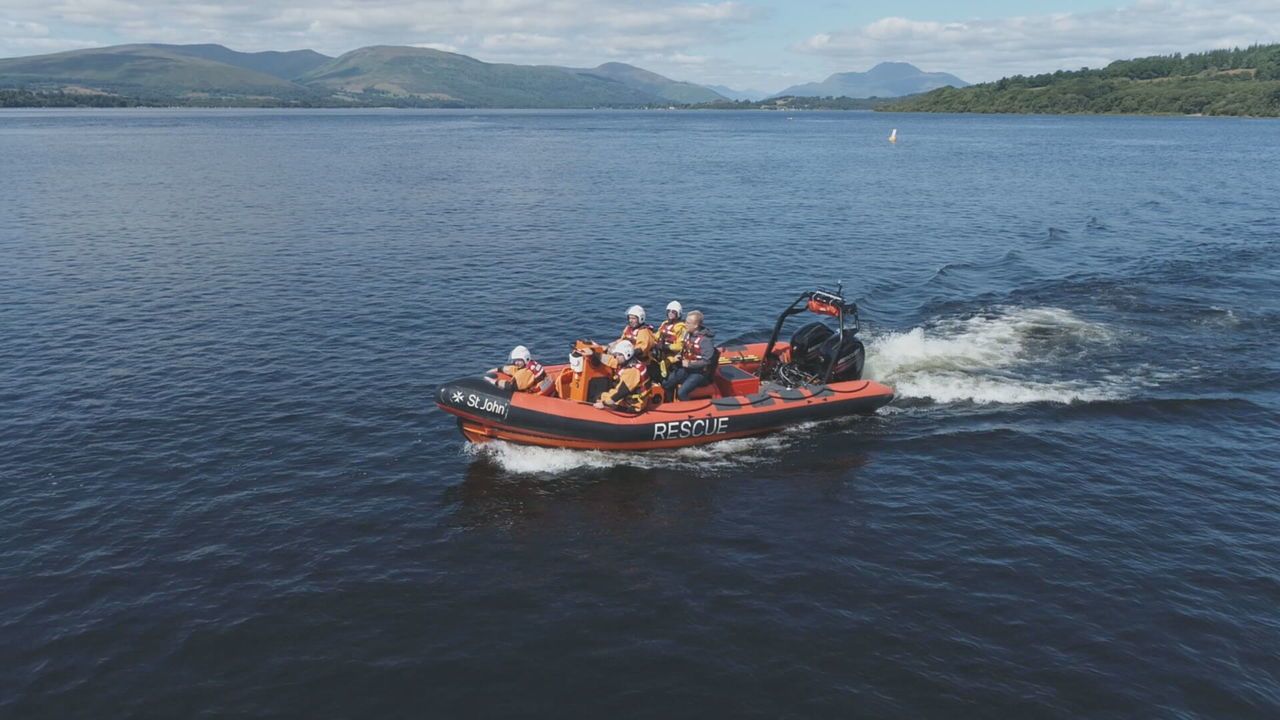 The depth of the water in Loch Lomond can vastly increase a short distance from shore. (STV News)