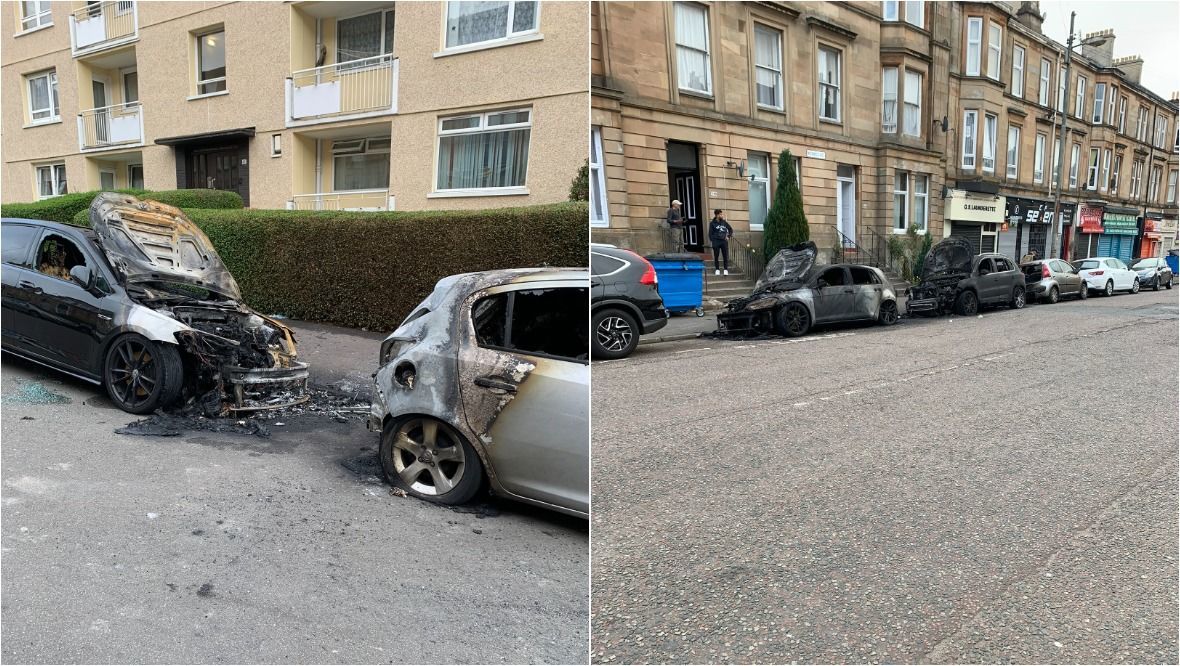 Five cars deliberately set on fire on residential streets