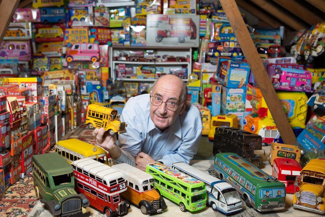 Pensioner spends £140k jetting around the world buying model buses