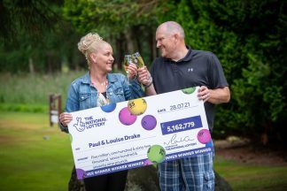 Key worker couple’s joy after scooping £5m Lotto jackpot
