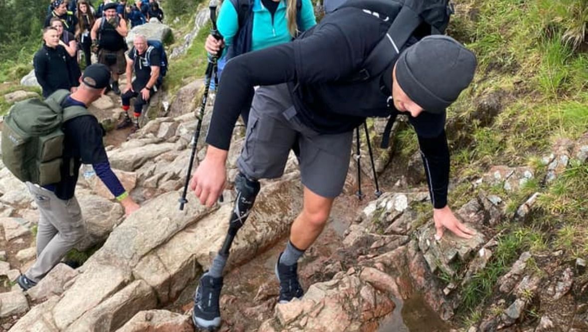 Amputee climbs Ben Nevis ‘in unbearable pain’ for charity