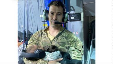 RAF sergeant cradled newborn for exhausted mum on evacuation flight