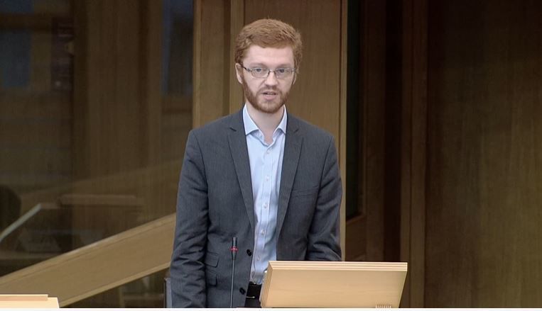 The issue was raised by Scottish Green MSP Ross Greer. (Scottish Parliament TV)