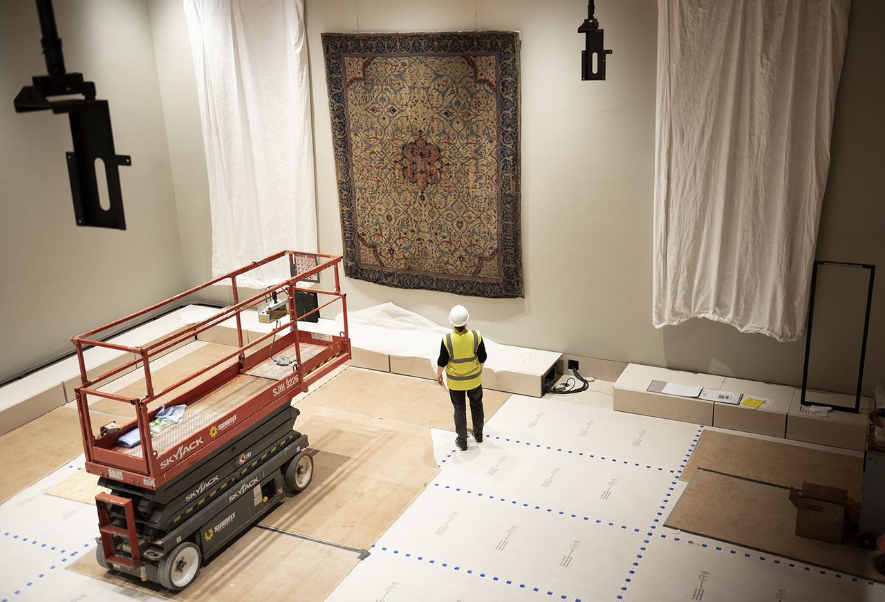 The Burrell Collection Arabesque Carpet install complete
