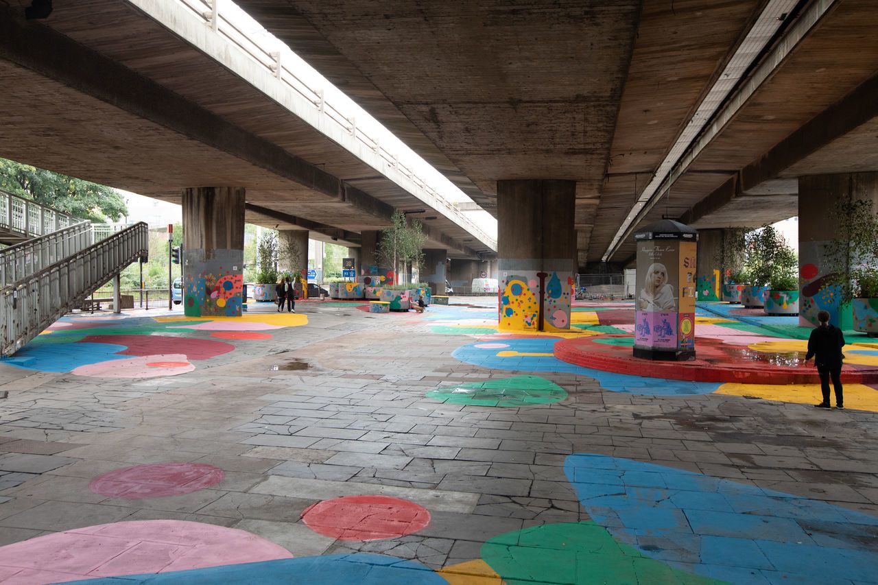 Anderston Station: Art design by Gabriella Marcella, and commissioned by Bloomberg Philanthropies in New York.