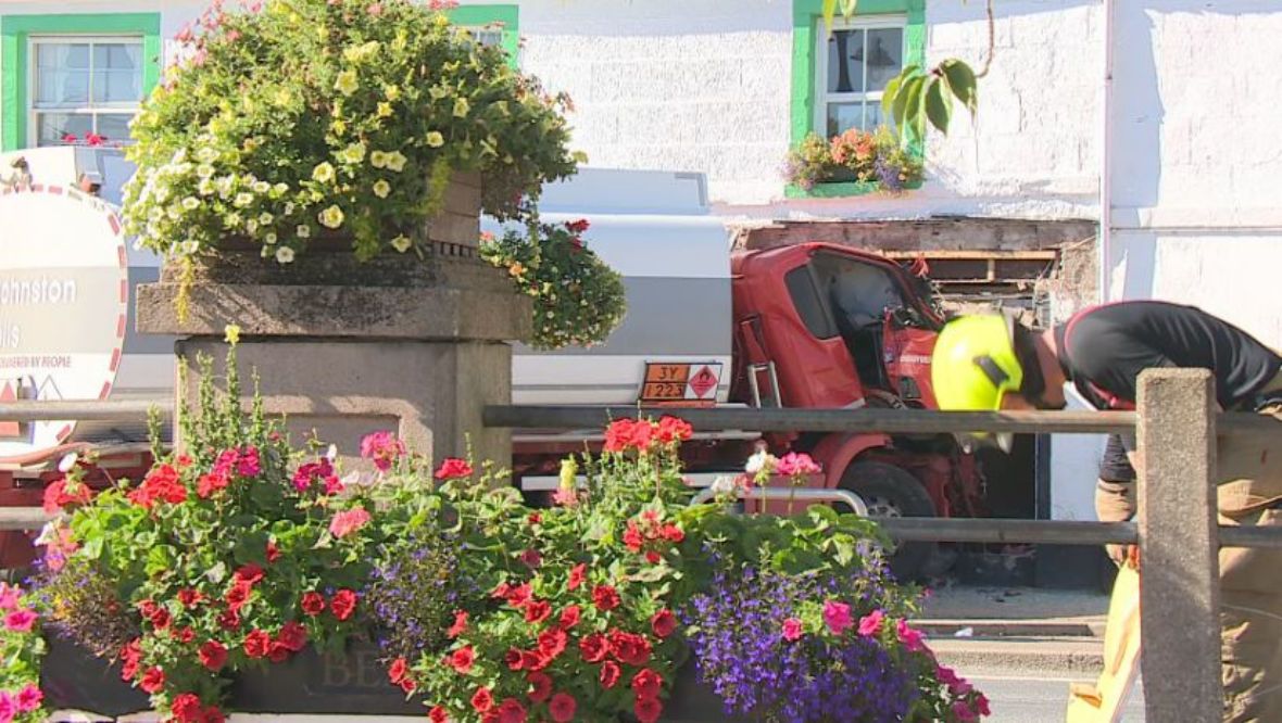 Emergency: The tanker crashed on Thursday afternoon.