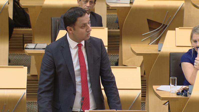 Anas Sarwar said 'we will get through this' as he reflected on the fight against Covid. (Scottish Parliament TV)