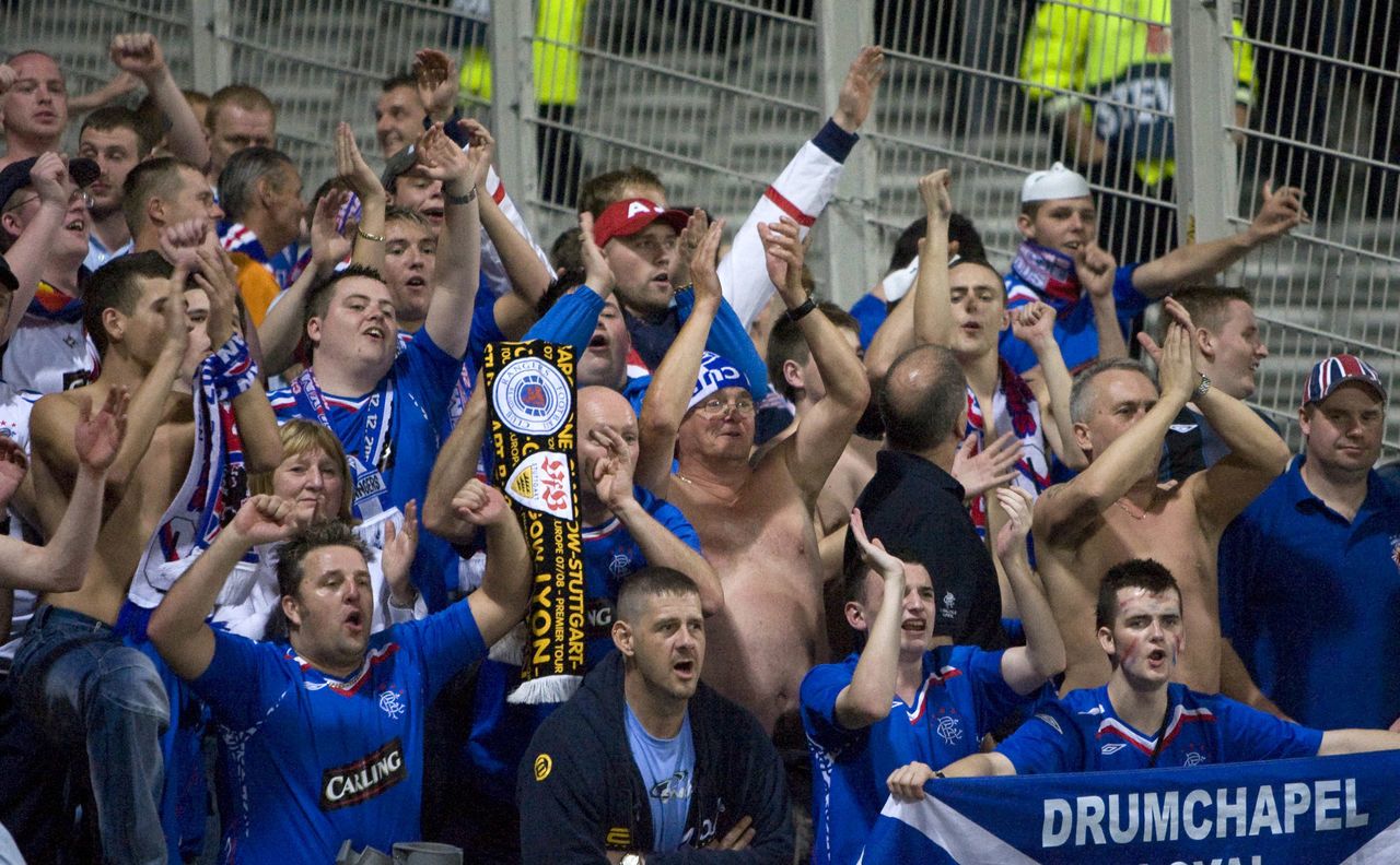 Rangers fans were in fine voice all night.