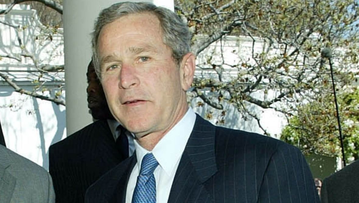 Then-US president George W Bush.