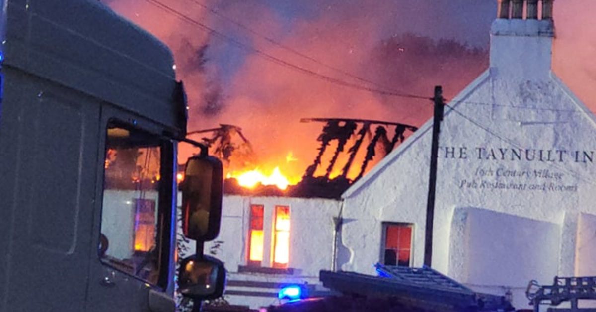 Hotel engulfed by ‘extensive’ fire with major road closed