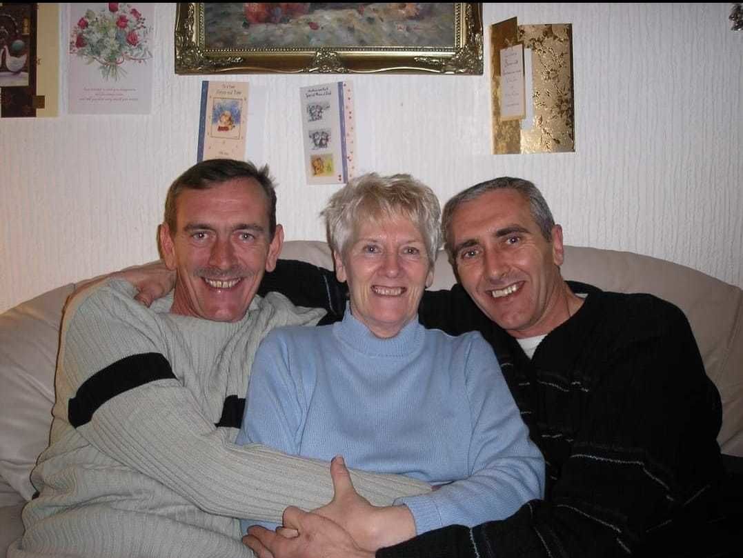 Pamela and her two sons, Greig on the left and Clarke on the right.