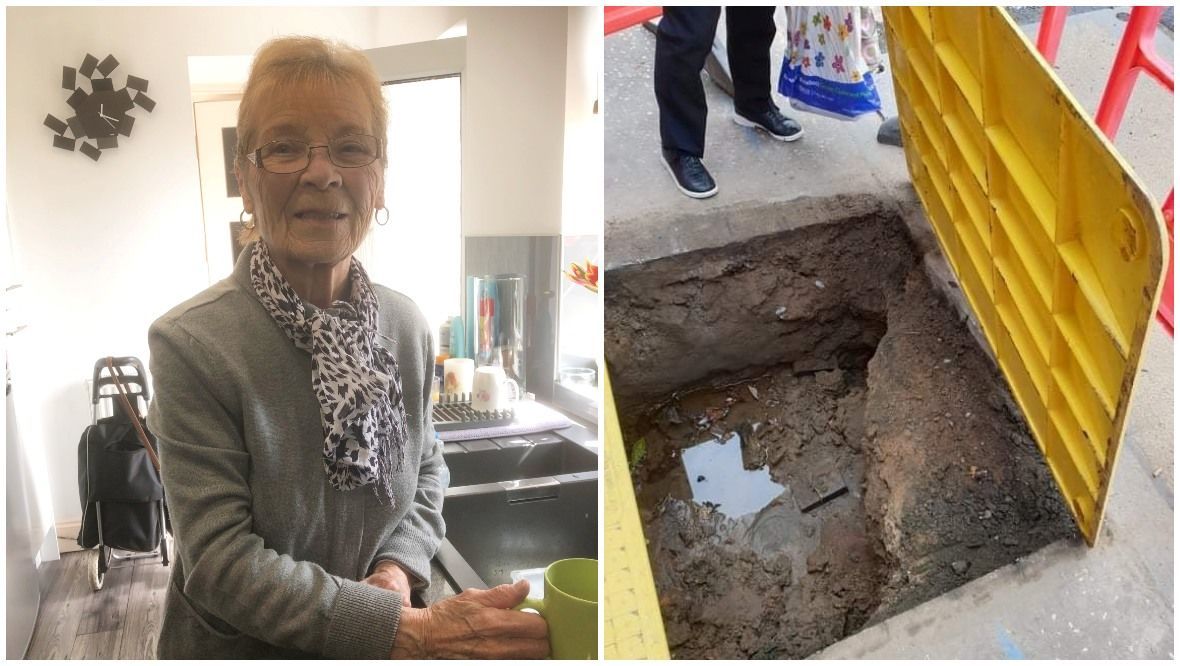 Great-gran plunged down hole after contractor left it uncovered