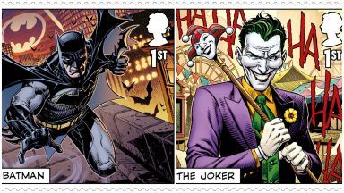 Batman, Joker and Harley Quinn feature on comic book stamps