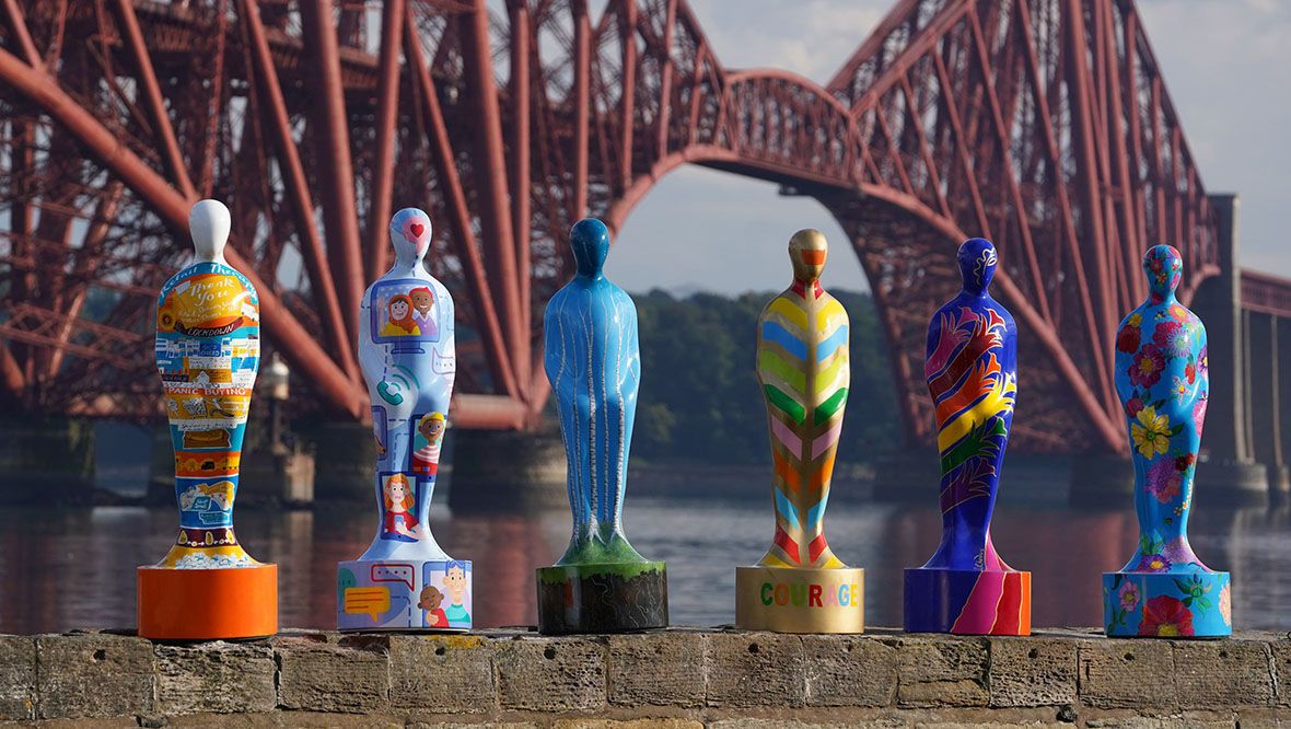 Sculptures to thank key workers spotted on tour ahead of exhibition