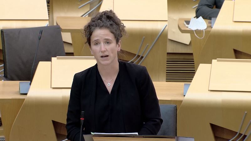 Mairi Gougeon, the rural affairs secretary, outlined 'major uncertainties' over the port. (Scottish Parliament TV)
