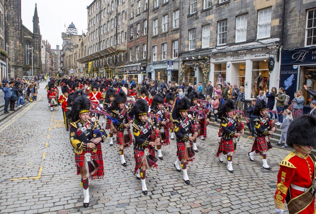 Royal Scots Dragoon Guards march to celebrate 50th anniversary