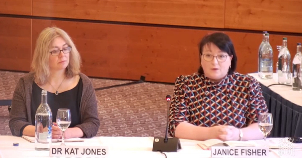 Dr Kat Jones and Janice Fisher at the Scottish Affairs Committee.