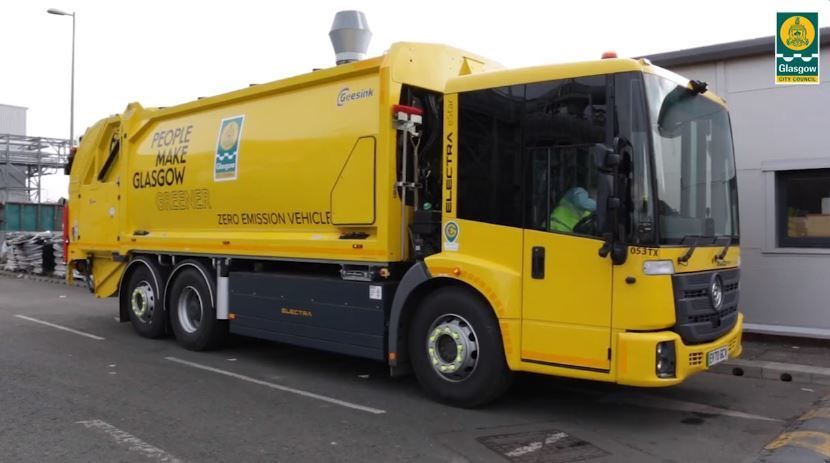 Fully electric bin lorry set to hit the road in Glasgow