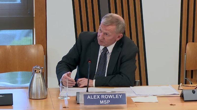 The concerns of unions and staff were raised by Labour's Alex Rowley. (Scottish Parliament TV) 