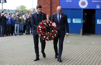 Rangers players and staff lay wreaths in tribute to Walter Smith