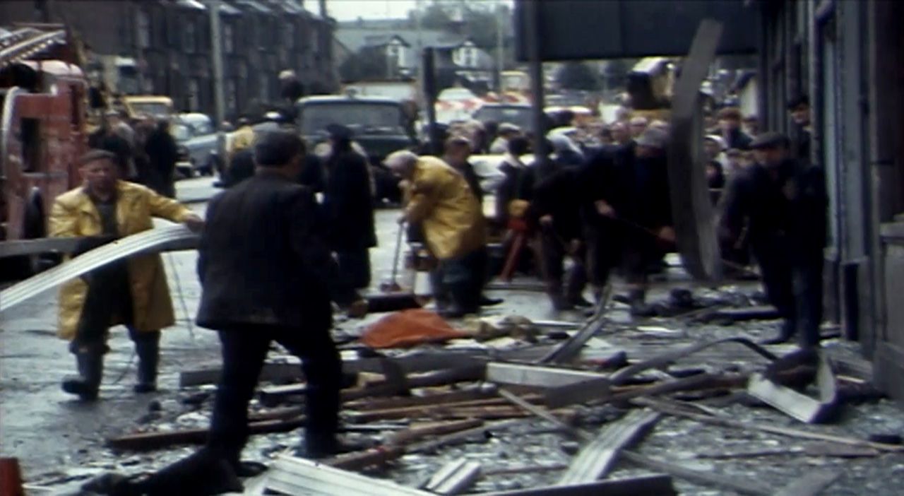 A row of shops were destroyed in the gas explosion.