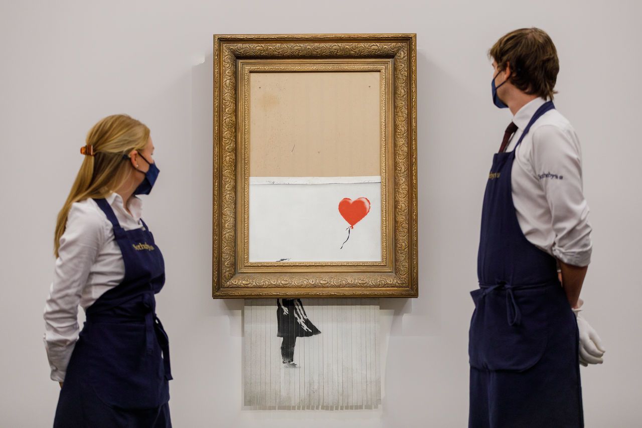 Banksy, Love is in the Bin, 2018.