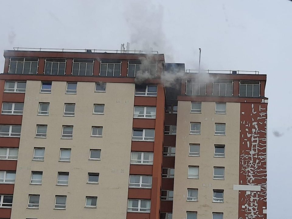 Residents evacuated as fire breaks out at flats near Celtic Park